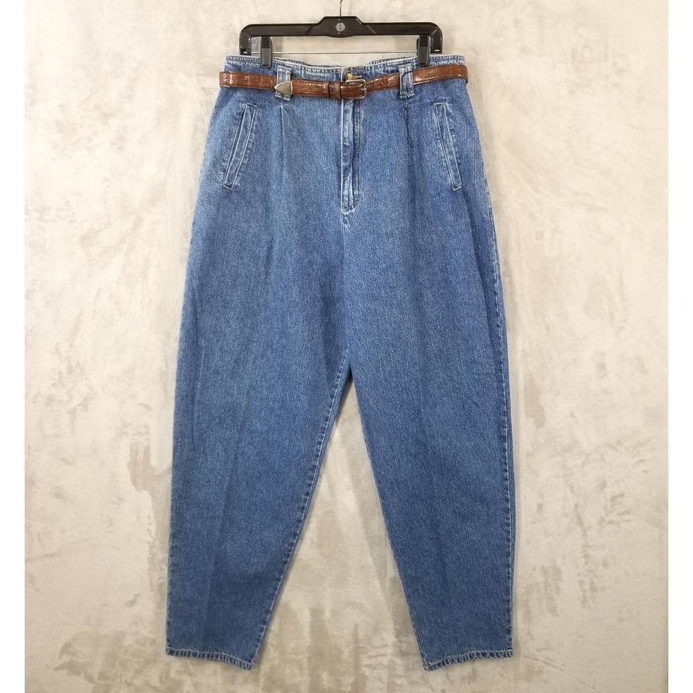 Vtg Mom Jeans Women 32 x 29.5 High Waisted Tapered Baggy Gloria Vanderbilt Y2K